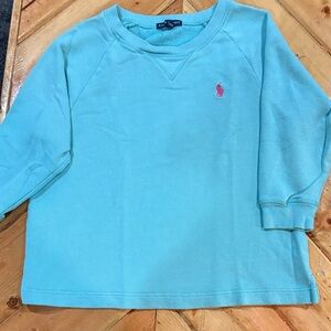 Ralph Lauren Kids Aqua Long Sleeve Tee